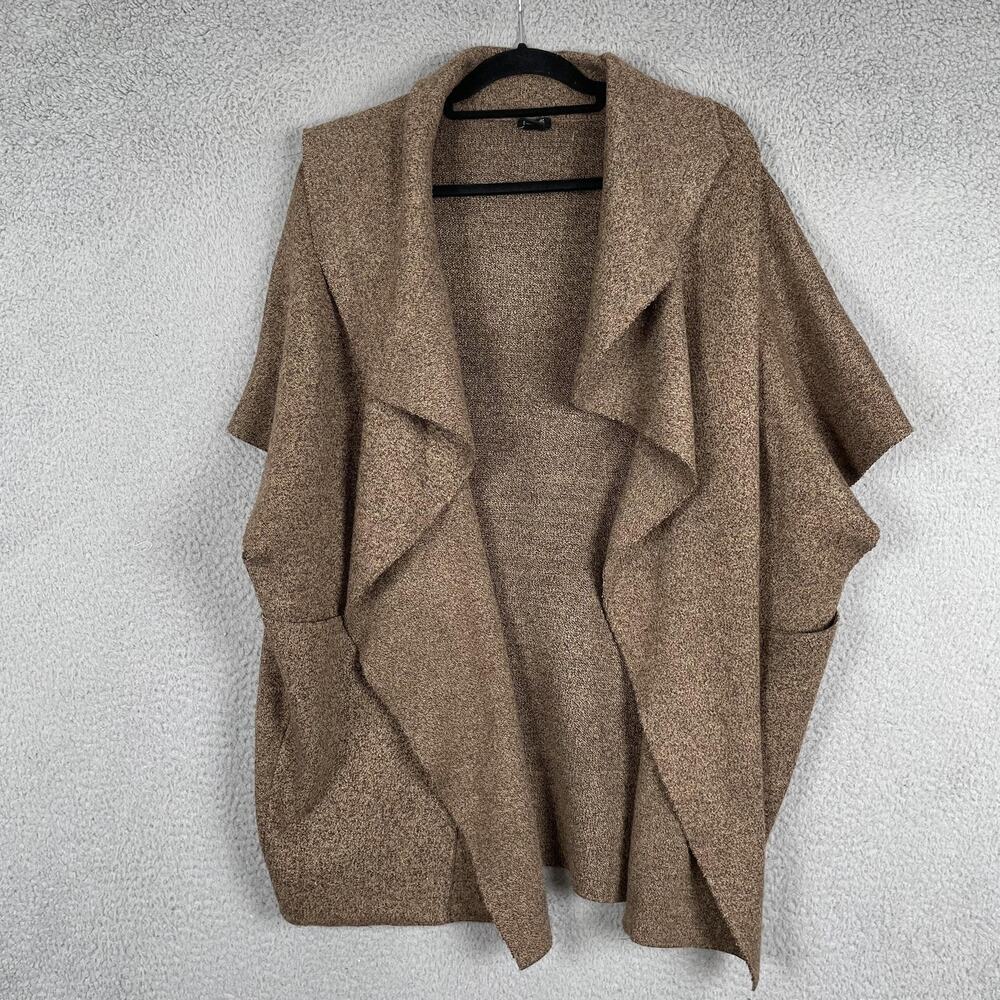 Roffe Accessories Sweater Womens One Size Open Front Drape Pockets Acrylic Blend